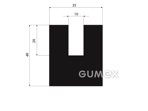 GUMMIPROFILE U-FORM - EPDM